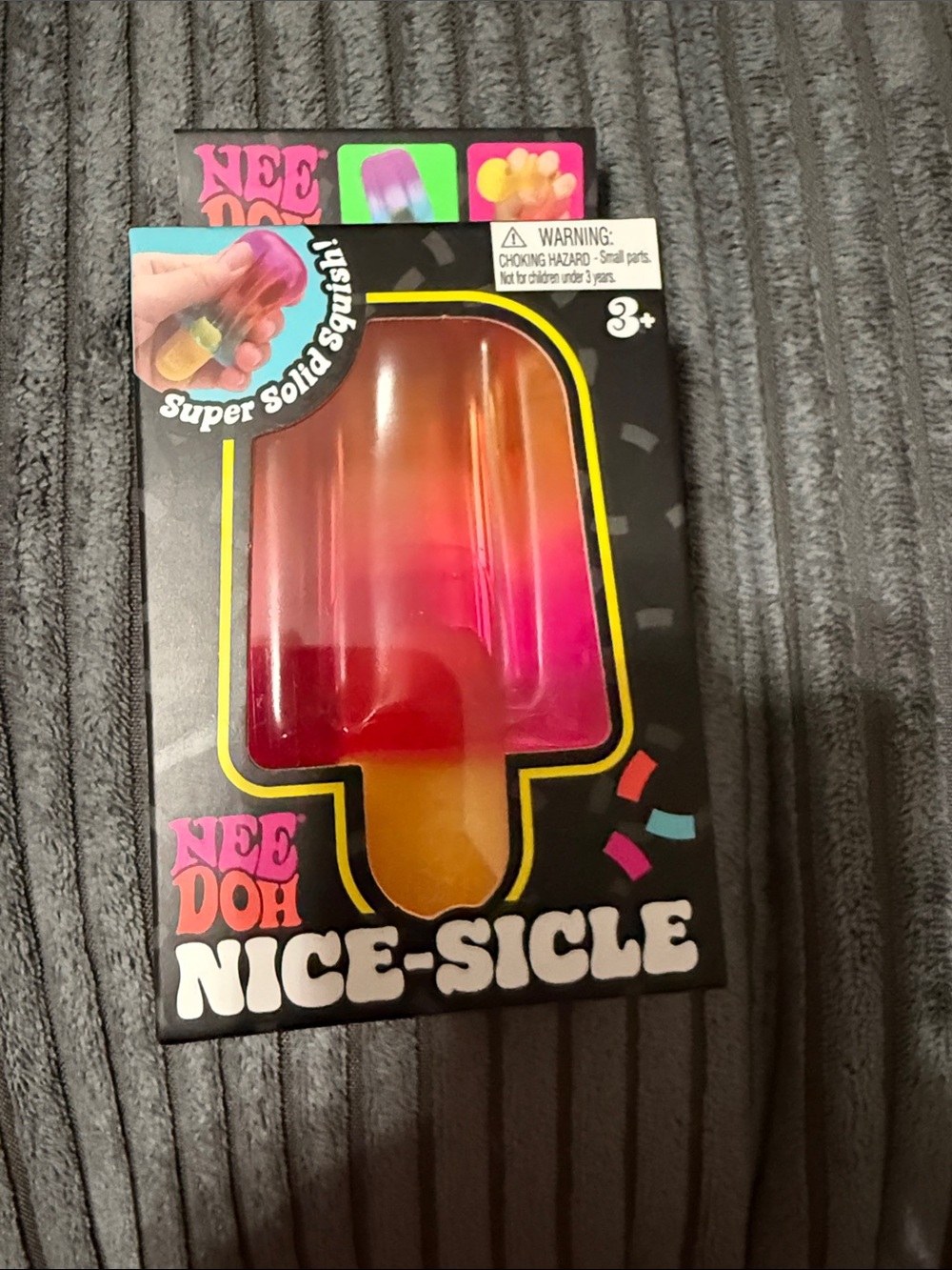 Nice-Sicle Popsicle Super Solid Squish Toy - Pink, Orange, Yellow